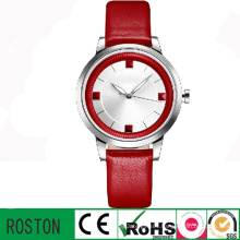 Fashion Lady Watch with Flexible Leather Strap